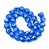 Handmade Evil Eye Lampwork Beads Strands LAMP-N029-010E-2