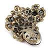 Zinc Alloy Colorful Rhinestone Brooch JEWB-U011-03AS-05-2