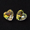 Heart Faceted K9 Glass Charms EGLA-O006-01A-1