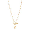 304 Stainless Steel Letter Pendant Necklaces NJEW-LP0001-52Z-G-1