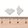 Rhodium Plated 925 Sterling Silver Pave Clear Cubic Zirconia Links STER-O006-07P-3
