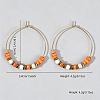 Bohemian Colorful Natural Stone Beaded Hoop Earrings for Women TC8754-1-1