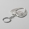 Valentine's Day Big Wing Tibetan Style Alloy Pendant Keychain KEYC-WH0024-27AS-3