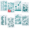 8Pcs 8 Style Plastic Drawing Painting Stencils Templates DIY-GF0004-82-1