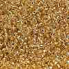 Pale Goldenrod 11/0 Grade A Round Transparent Glass Seed Beads X-SEED-Q007-F33-3