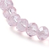 Faceted Rondelle Glass Beads Stretch Bracelets BJEW-JB04991-03-3