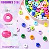 100Pcs 10 Colors Opaque Acrylic European Beads SACR-FS0001-51-3