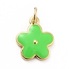 Rack Plating Brass Enamel Charms KK-G387-09G-08-1