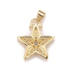 Brass Micro Pave Cubic Zirconia Pendants KK-A161-16G-2