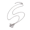 Crystal Stone Cage Pendant Necklaces NJEW-JN04755-01-1