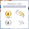 100Pcs 2 Colors 1-Hole Plating Acrylic Shank Buttons FIND-UN0016-03-3