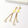 Elegant Classic Pearl Tassel Earrings for Women FG5596-1