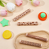 4Pcs 4 Styles Wood Handle Clay Texture Roller TOOL-CN0001-08-4