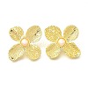 Flower Brass Stud Earrings EJEW-F358-03C-G-4