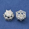 Brass Clear Cubic Zirconia Beads KK-D228-21S-2