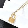 304 Stainless Steel Rolo Chain Pendant Necklaces NJEW-S444-01G-18-5