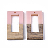 Resin & Walnut Wood Pendants RESI-S358-26D-2