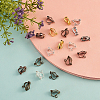 120Pcs 6 Colors Brass Clip-on Earring Findings KK-CJ0001-60-5