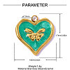 Valentine's Day 304 Stainless Steel Enamel Pendants STAS-OY016-67G-2