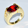 Brass with Cubic Zirconia Finger Rings FS-WG2B993-05-1