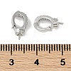 Brass Micro Pave Clear Cubic Zirconia Fold Over Clasps KK-I719-32P-2