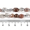 Natural Black Gold Rutilated Quartz Beads Strands G-P497-01A-16-5