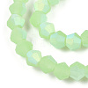Imitation Jade Bicone Frosted Glass Bead Strands LS-EGLA-A039-J6mm-MB01-3