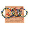 3Pcs 3 Styles Polyester First Day of School Bracelets FS-WG342D8-01-1