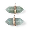 Natural Amazonite Double Terminal Pointed Pendants G-N345-09F-1