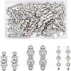 SUPERFINDINGS 60Pcs 3 Style Alloy Rhinestone Bar Spacers ALRI-FH0001-05-2