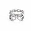 304 Stainless Steel Infinity Cuff Ring RJEW-N038-040P-2