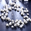 Zinc Alloy Plastic Pearl Beaded Tiered Necklaces NJEW-BB15215-5