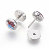 304 Stainless Steel Ear Fake Plugs Gauges EJEW-L207-P04-2