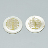 Freshwater Shell Pendants SHEL-Q016-015G-1