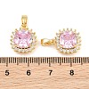 Brass Micro Pave Cubic Zirconia Charms CU-CBAA6E8-06G-02-3