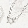 304 Stainless Steel Paperclip Chain Necklaces NJEW-JN06369-01-1