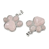 Natural Rose Quartz Pendants G-B194-02P-08-2