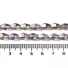 Electroplate Glass Beads Strands GLAA-Q101-03A-HP03-4