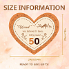 Wood Heart Shape Anniversary Commemorative Display Decorations AJEW-WH00424-003-2