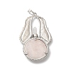 Natural Rose Quartz Big Pendants G-R486-02P-07-3