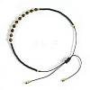 Elegant Natural Gemstone & Glass Seed Round Beads Braided Beaded Bracelets for Women HW1161-3-1