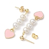 Shell Pearl Dangle Earrings EJEW-JE05801-4