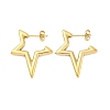 304 Stainless Steel Star Stud Earrings EJEW-B108-17G-4