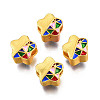 Alloy Enamel European Beads KK-N238-078-2