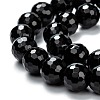 Natural Black Onyx Beads Strands G-Z024-03B-2