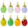 8Pcs 8 COlors Handmade Lampwork Pendants LAMP-CJ0002-59-1