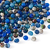 240Pcs 8 Colors Dyed Natural Sesame Jasper/Kiwi Jasper Rondelle Beads G-CD0001-11-4
