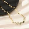 Natural Prehnite Chip Beaded Necklaces NJEW-C070-04G-04-5