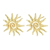 Sun Brass Stud Earrings for Women EJEW-A167-08G-4