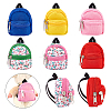 AHADERMAKER 6Pcs 6 Styles Mini Cloth Doll Backpack AJEW-GA0006-55-1